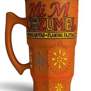 Mi Cozumel Ceramic Mug – Hand-Painted Mexican Souvenir Cup